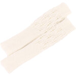 Gants - mitaines en laine tricot�e jacquard � motif de feuilles pour femmes, chauds, � doigts ouverts ...