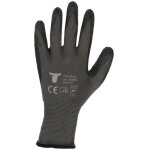 Gants de montage flex grip avec rev�tement en latex naturel, gris / noirs, taille 8, coupe ergonomique, ...