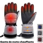 Gants de moto chauffants intelligents homme femme hiver, gants � sport �cran tactile, gants de cyclisme ...