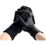 Gants nitrile noirs non poudr�s - 100 gants taille s (6 / 7) - mat�riau souple et r�sistant - pr�sentez ...
