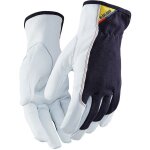 Gants de travail en cuir / coton - marine fonc� / blanc 7