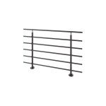 Sogem - garde - corps pure black - fixation au sol - alu ral9005 - 150cm