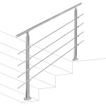 Garde - corps rampe d'escalier escalier acier inoxydable utilisable comme , parapet rambarde, balcon ...