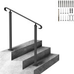 Garde - corps rampe escalier main courante en fer forge balustrade rambarde 1 - 3 marches reglable 45 ...