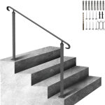 Garde - corps rampe escalier main courante en fer forge balustrade rambarde 3 marches reglable 48 cm ...