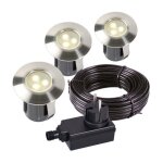Garden lights - birch set - spot a encastrer - 12v - 10lm - 0. 5w - 3000k