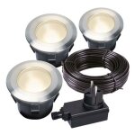 Garden lights - larch set - spot a encastrer - 12v - 30lm - 1w - 3000k