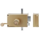 Garis - serrure 3 points en applique mx4500 5 goupilles 5g horizontale tirage droite cylindre de 45mm ...