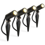 Garly - led spot sur piquet - 4 lumière - ø 24 mm - noir - moderne - éclairage extérieur - qazqa Garly - led spot sur piquet - 4 lumière - ø 24 mm - noir - moderne - éclairage extérieur - qazqa
