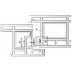 Garniture g - 46223 - 01 - 0 - 1 compas + gache jeu feuillure 15
