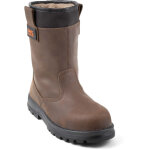 Gaston mille - bottes fourr�es kama s3 ci en cuir marron embout et semelle acier - 45
