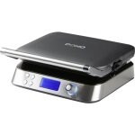 Domo - do9219w gaufrier avec cran, rabattable acier inoxydable a452232