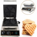 Gaufrier en forme de c?ur - 1750 w - minuteur - en acier inoxydable - 50 300 �c