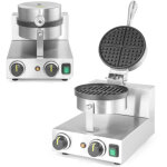 Gaufrier simple rond pour gaufres belges teflon, diam�tre. 190 mm hendi 212172