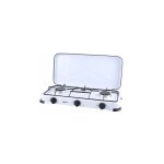 Buck - muvip gazini�re 3 br�leurs - allumage manuel - grilles amovibles - couvercle de protection