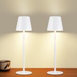 Gbly lampe de table � batterie led lot de 2 - lampe de table d'ext�rieur sans fil 2600 mha rechargeable ...