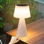 Gbly lampe de table solaire, lampe de chevet rechargeable par batterie, lampe de table led sans fil, ...