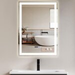 Gbly miroir de salle de bain avec �clairage - led 50 x 70 cm miroir mural de salle de bain ip44 avec ...