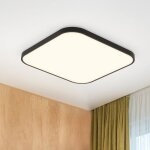 Gbly plafonnier led carr�, lampe de plafond led, noir ip44 , luminaire plafonnier applicable � salle ...