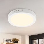 Plafonnier led lampe de couloir ronde 18w - plafonnier led plat 3000k lampe de salle de bain moderne ...