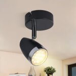 Gbly - plafonnier led orientable moderne, gris 4w blanc chaud 3000 k spot de plafond orientable � 350� ...