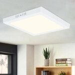 Plafonnier led plat salle de bain 18w - plafonnier 4000k ip44 lampe de chambre moderne diam�tre 23cm ...