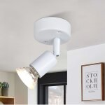 Gbly - plafonnier led spot de plafond blanc orientable gu10 - spots de plafond 1 ampoule appliques murales ...