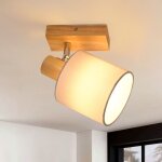 Plafonnier spot de plafond - 1 flamme lampe de plafond couloir moderne en bois spot mural orientable ...