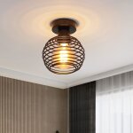 Gbly - plafonnier vintage noir : lampe de couloir lampe de cage d'escalier r�tro lampe de chambre industrielle ...