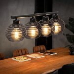 Suspension de salle � manger noir : lampe de salle � manger vintage r�tro e27 suspension cuisine en m�tal ...