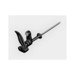 Arr�t marseillais noir avec but�e amortissante pour volet battant d'�paisseur 5 � 40 mm