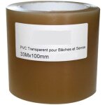 Geko - adh�sif de r�paration baches et serres - 100mm x 33 m - transparent