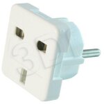 Gembird - adaptateur de prise d'alimentation a - ac - ukeu - 001 type g (uk) type f blanc