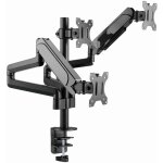 Gembird ma - da3 - 01 bras de montage r�glable mont� sur bureau pour 3 moniteurs (plein mouvement), 17  ...