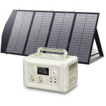 G�n�rateur solaire r600 avec panneau solaire 140 w, 2 x 600 w (pointe 1200 w) sortie ac, batterie lifepo4 ...