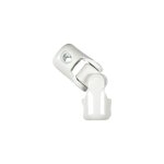 Genouillre, cardan pour volet roulant 6 pans 10 mm, tringle 6 pans 10 mm, acier blanc