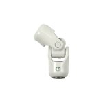 Cime - genouillre, cardan pour volet roulant 6 pans 7 mm, tringle 12 mm, acier blanc