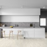 Gerflor - dalle de sol pvc clipsable effet pierre travertin ivory 1. 98 m�