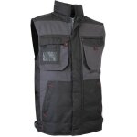 Gilet bodywarmer lma 2058 sable taille 6 bicolore gris / noir matelassage en polyester