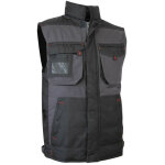Lma - gilet bodywarmer 2058 sable taille 4 gris / noir multi - poches polyester