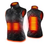 Gilet chauffant femme 4 zones chauffantes, veste chauffante cou - noir m