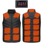 Gilet chauffant l�ger pour hommes, gilet chauffant �lectrique rechargeable intelligent, gilet chauffant ...