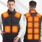 Gilet �lectrique chauffant pour homme et femme - rechargeable par usb lavable chaud gilet avec 15 zones ...