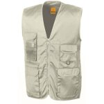 Gilet sans manches reporter multi - poches polycoton result camel xxl