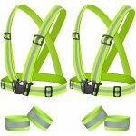 Gilet de s�curit�, gilets r�fl�chissants, 2 gilet jaune s�curit�, 4 brassard reflechissant, course de ...