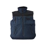 Gilet de travail coverguard ripstop 5gripl multipoches bleu marine taille l matelass sans manche