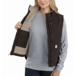 Gilet de travail sans manche de travail carhartt sherpa lined mock taupe t. m - 104224 - 032 - m