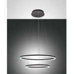 Fabas luce lighting - giotto lustre suspendu led 52w noir 3508 - 45 - 101 fabas luce