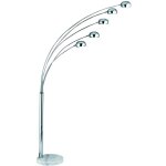 Searchlight - giraffe - lampadaire  5 ampoules chrome, avec base en marbre, e14