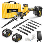 Gisam ? scie sabre sans fil 21v avec 2 batteries 4000mah ? moteur sans balais 4000 spm ? design ergonomique ...